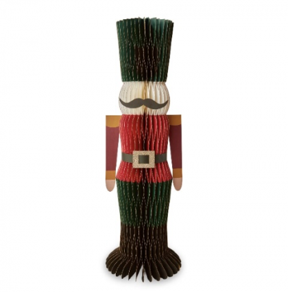 Honeycomb Paper Nutcracker Decor 24"H
