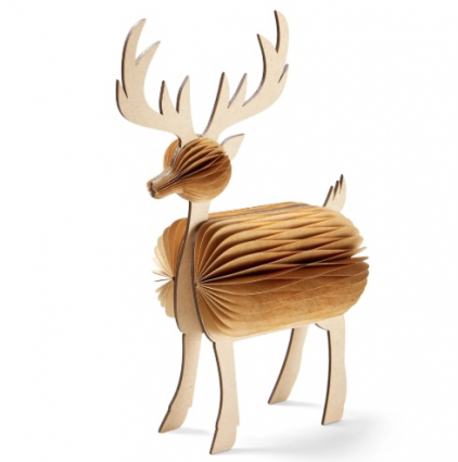 Honeycomb Reindeer Decor 9.25"H