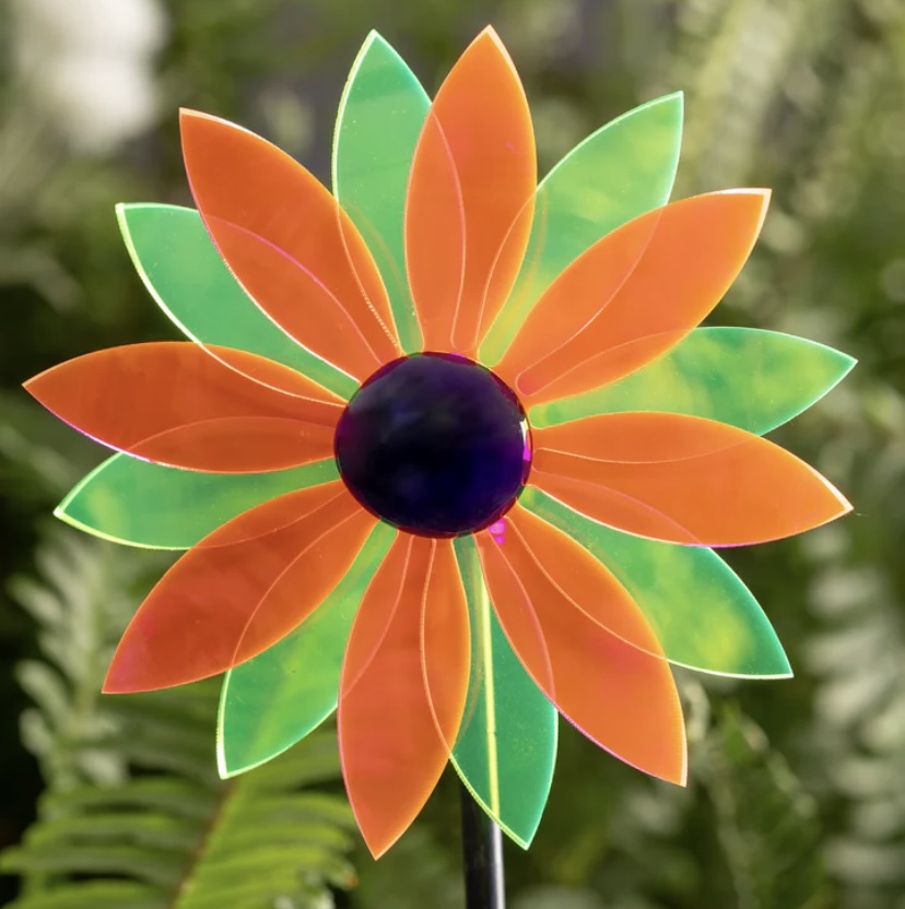 Green & Red Pinwheel Stake 24"