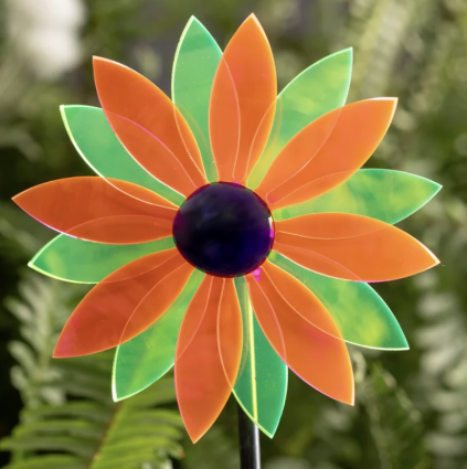 Green & Red Pinwheel Stake 24"