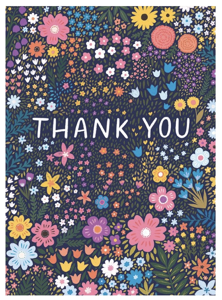 Floral Thank You Greeting Card