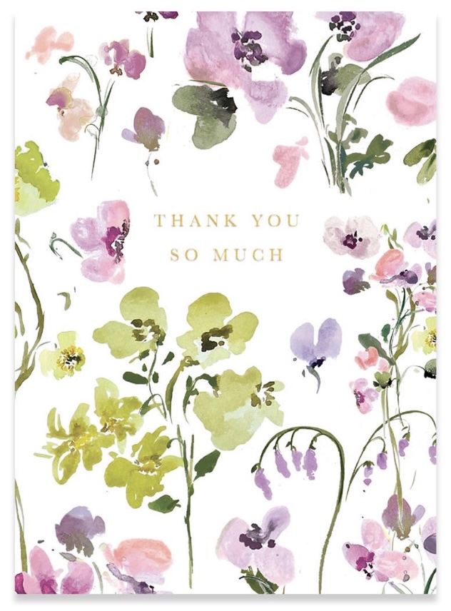 Wildflowers Thank You Greeting Card