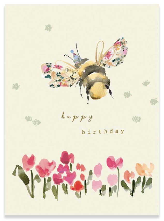 Meadow Bee Birthday Card