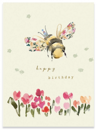 Meadow Bee Birthday Card