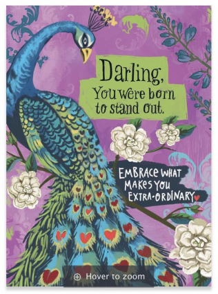 Peacock Darling Birthday Card