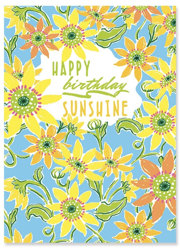 Sunshine Sunflower Birthday Card