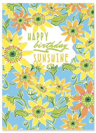 Sunshine Sunflower Birthday Card