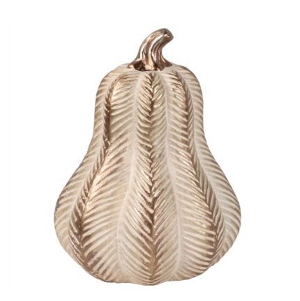 Chevron Pumpkin Decor 8.5" H