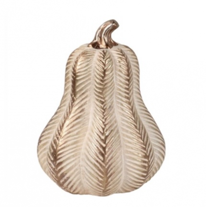 Chevron Pumpkin Decor 8.5" H