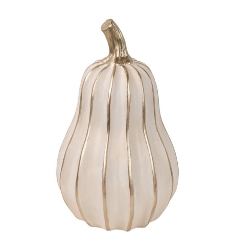 Ribbed Pumpkin Decor 8.5"H