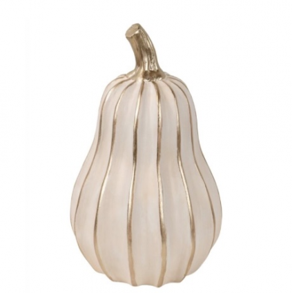 Ribbed Pumpkin Decor 8.5"H