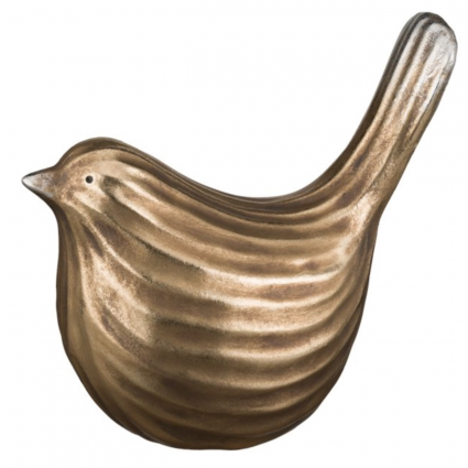Metallic Bronze Bird 7.5"H 