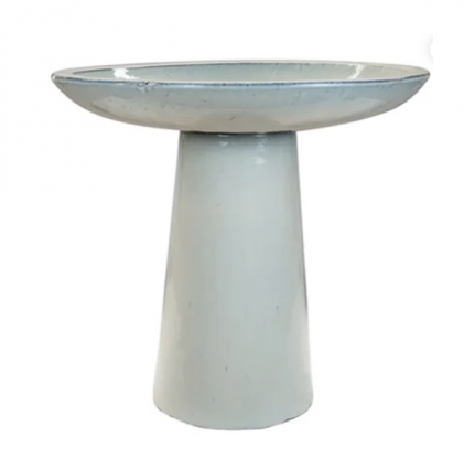Small Modern Birdbath Beige