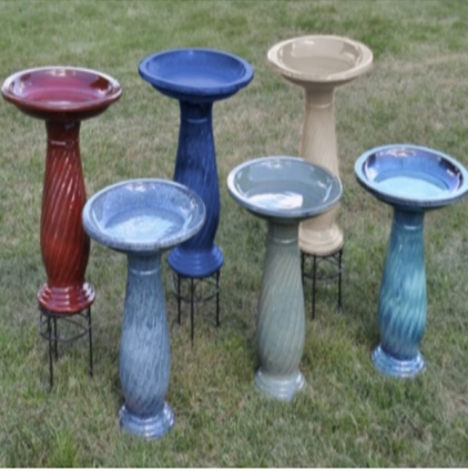Ceramic Birdbaths (sold seperately)