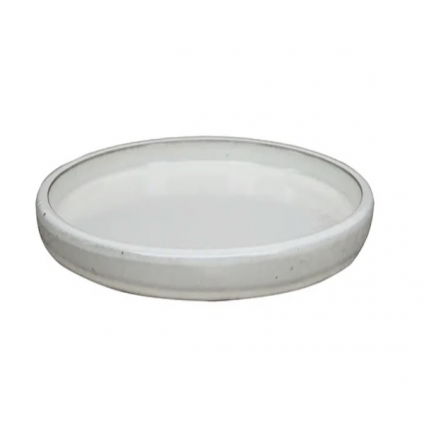 Beige Ceramic Saucer 11.75"