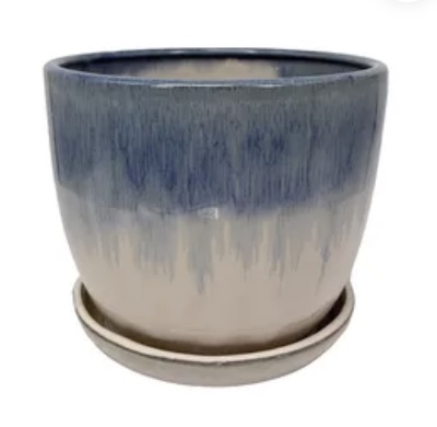 Calista Pot Deep Azure Fog 9"