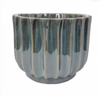 Petoskey Teal Planter 6.5"