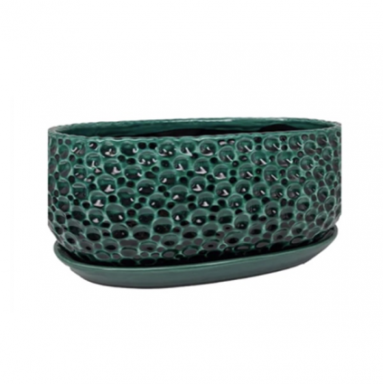 Crater Planter Deep Ocean 8.5" x 5" x 4.5"