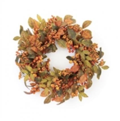Mixed Berry & Twig Wreath 24"