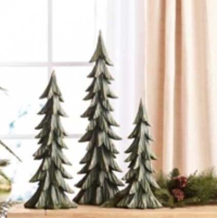 Green Resin Decorative Tree 14" (Sold Separately)