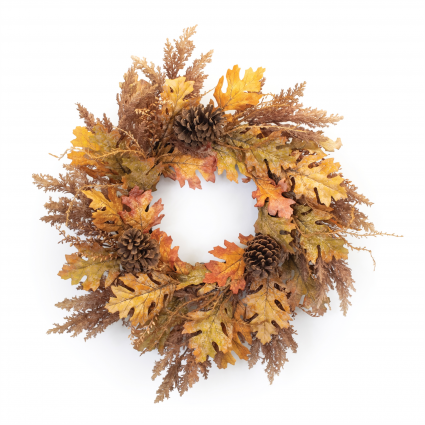 Fall Oak Leaf Wreath 24"