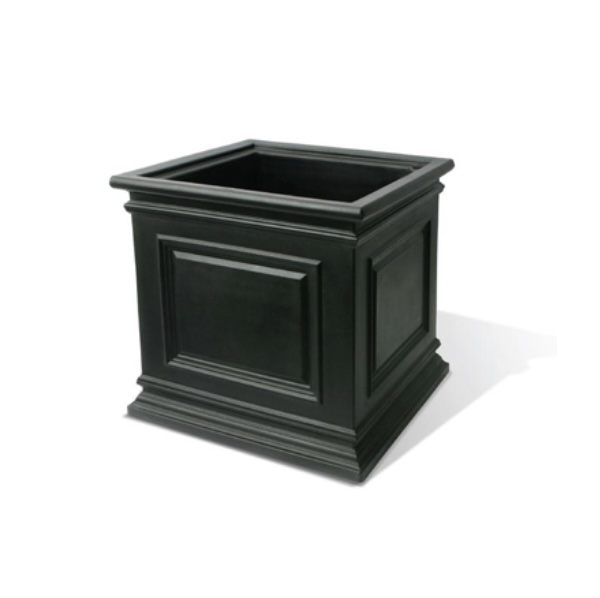 Covington Black Cube Planter 20"