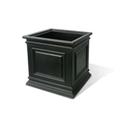 Covington Black Cube Planter 20"