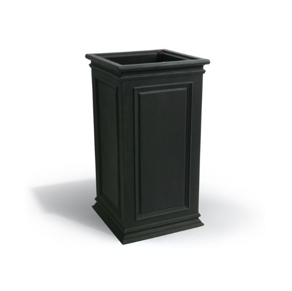 Covington Tall Black Planter 27"