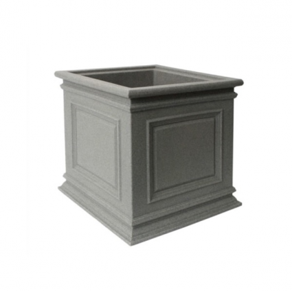 Covington Gray Cube Planter 16"