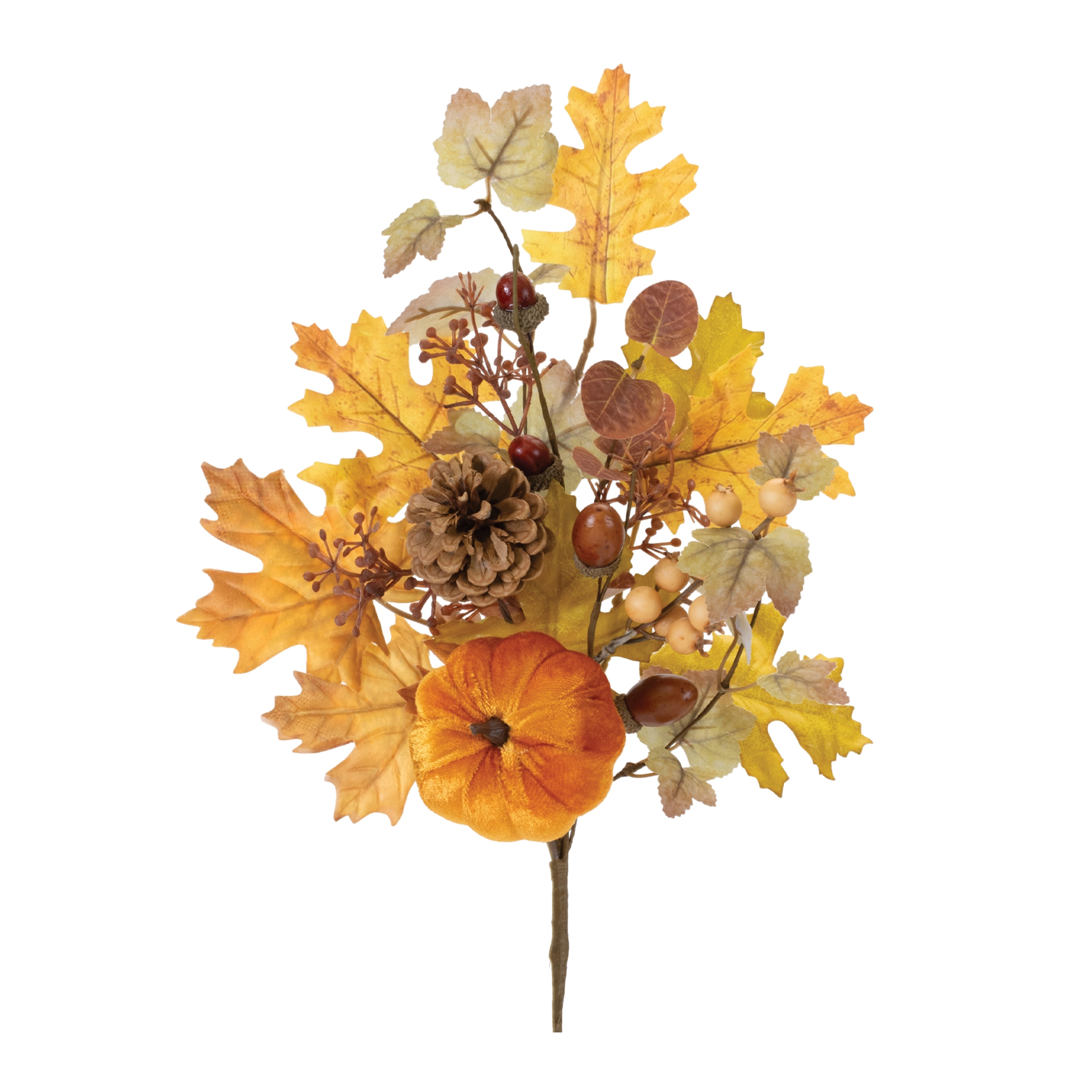 Pumpkin & Fall Leaf Spray 20�H