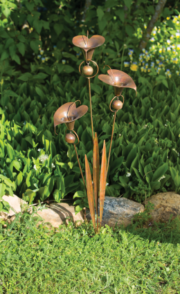 Triple Calla Lily Garden Stake