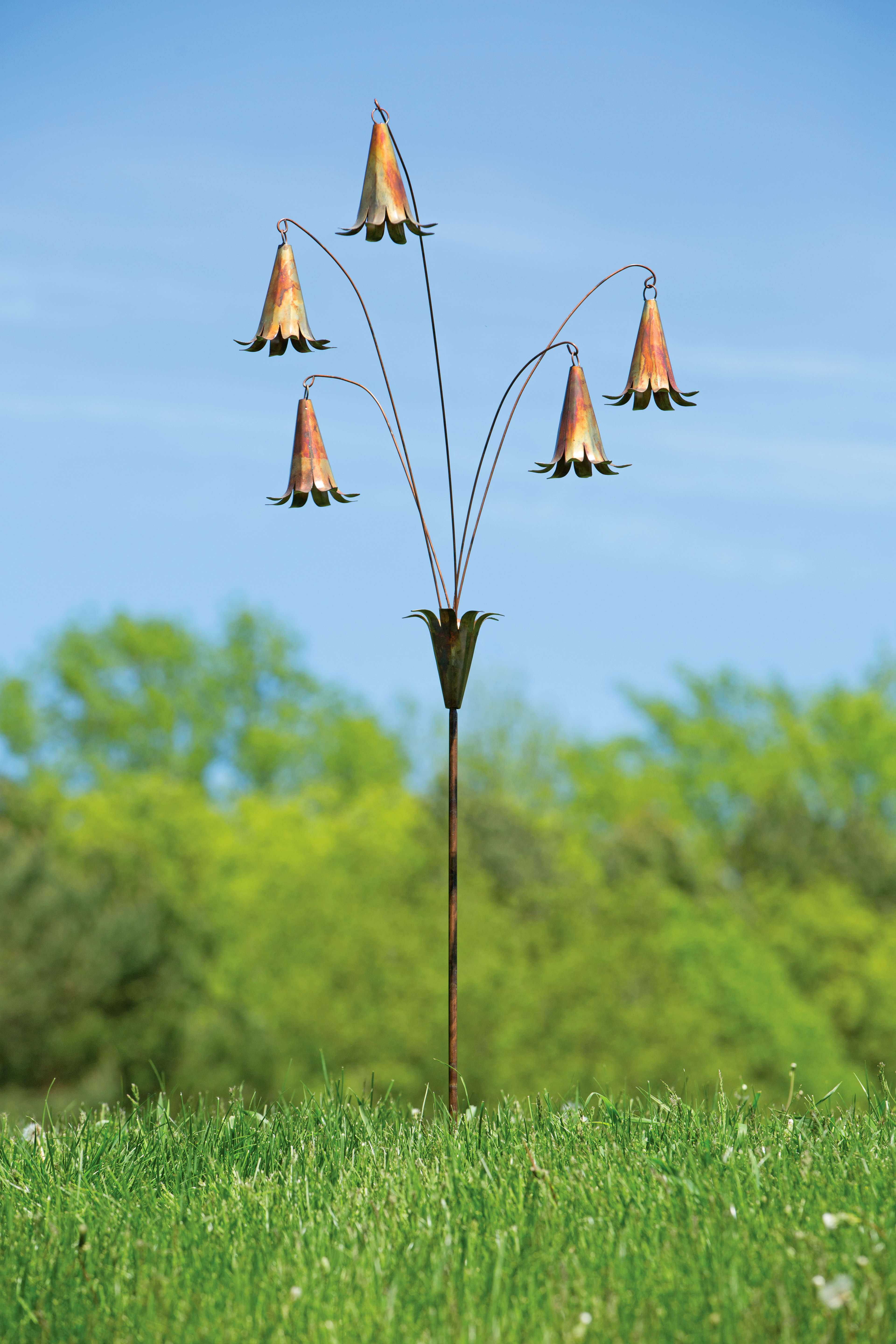 Flamed Bluebells Garden Stake