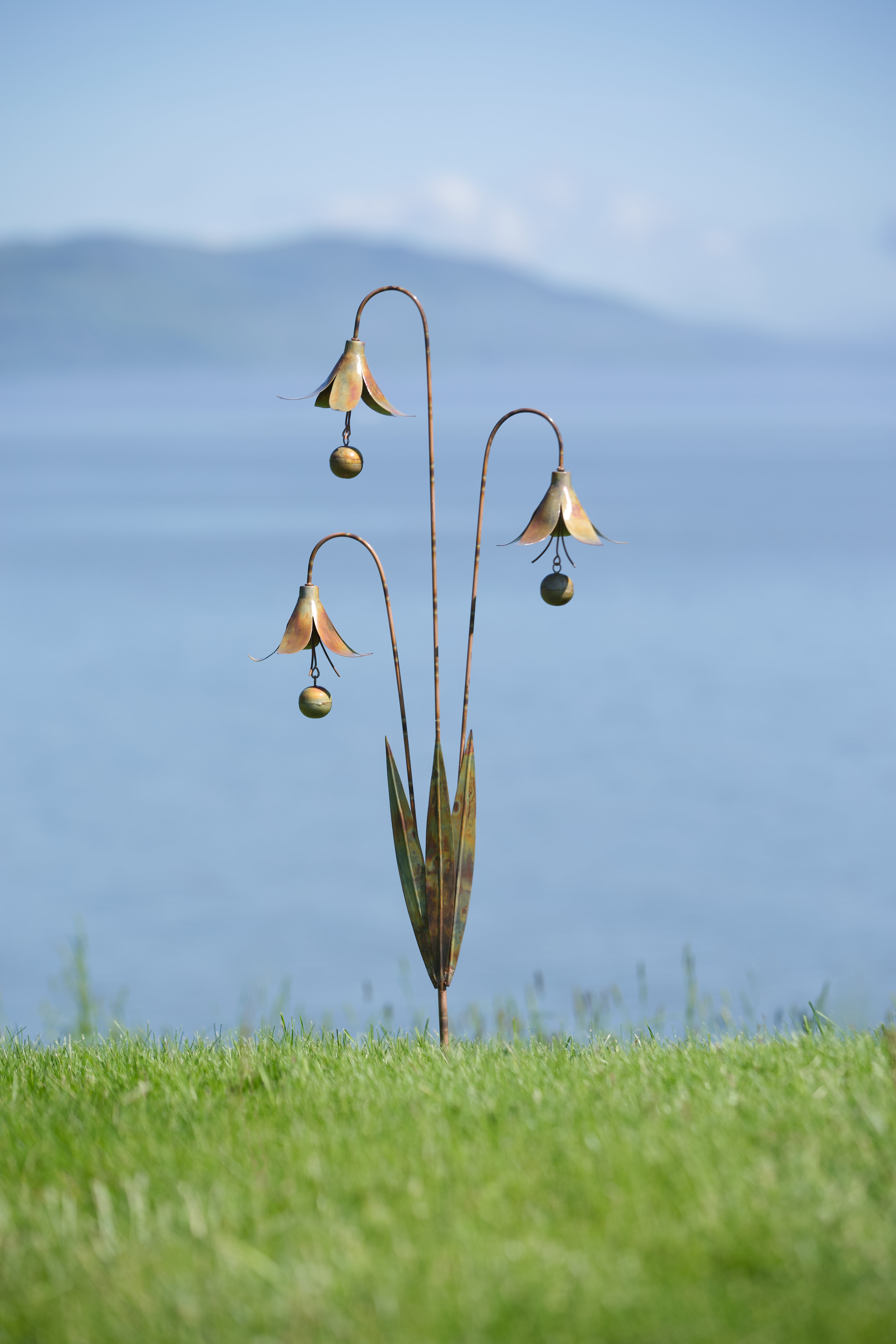 Triple Bluebells Garden Stake 41"