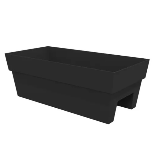 Black Deck Rail Planter 24"