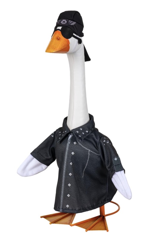 Porch Goose Biker Outfit