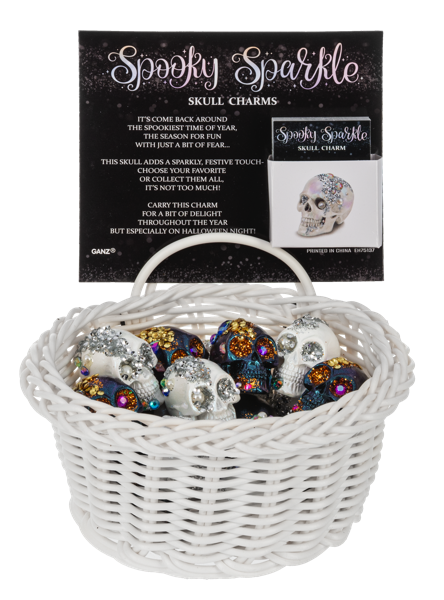 Spooky Sparkle Skull Charm (Sold Separately)