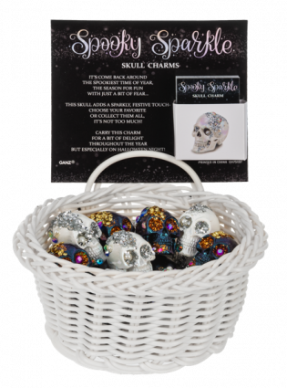 Spooky Sparkle Skull Charm (Sold Separately)