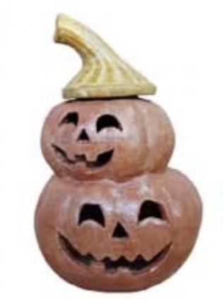 Double Jolly Pumpkin Lantern 17"H X 10"W