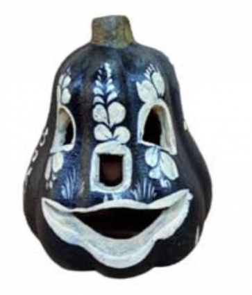 Squatty Mini Black Pumpkin Lantern&nbsp;&nbsp;6"H 