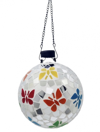 Butterfly Hanging Glass Globe 10"