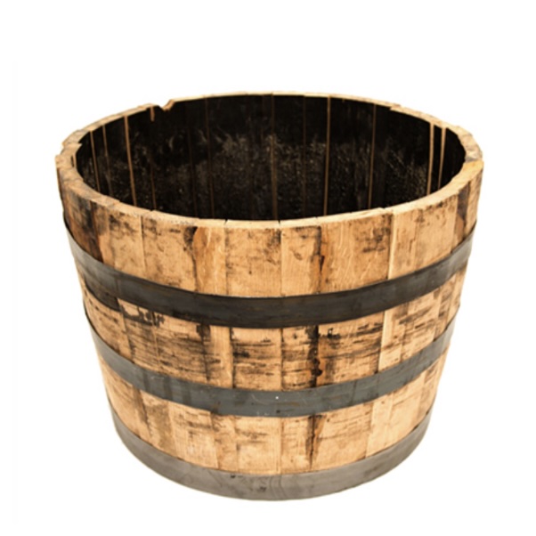 Half Oak Whiskey Barrel Planter
