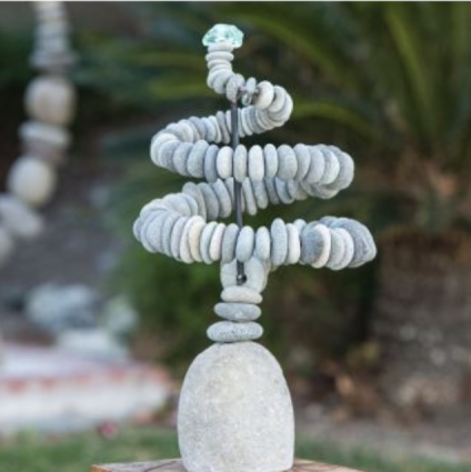 Large Spiral Cairn 24"H