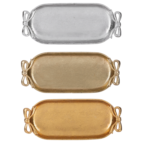 Metallic Bow Trinket Dish (sold separately) 8"W X 4"D 