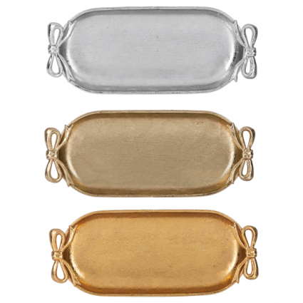 Metallic Bow Trinket Dish (sold separately) 8"W X 4"D 
