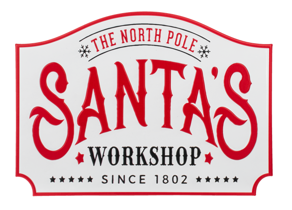 Embossed Santa�s Workshop Wall Decor