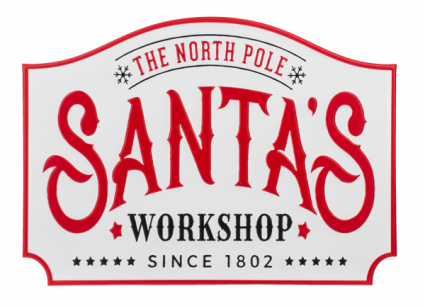 Embossed Santa�s Workshop Wall Decor