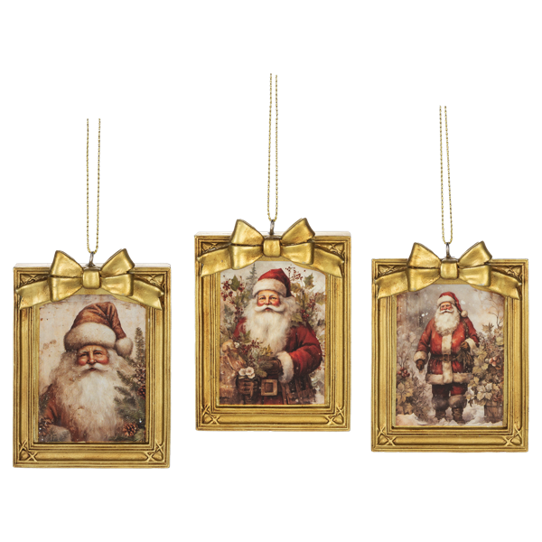 Framed Santa Ornament (sold separately) 3"
