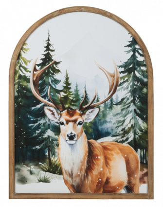 Stag Arched Wall Decor