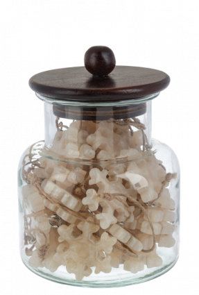Mini Snowflake Ornaments in Glass Jar (sold separately) 1.75"