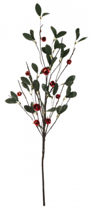 Mistletoe Spray with Red Bells 28"